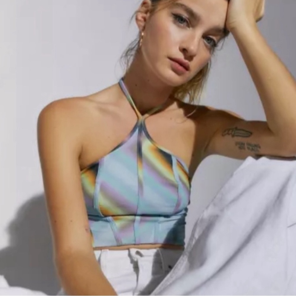 Urban Outfitters Multi-Colored Women’s Halter Crop Top